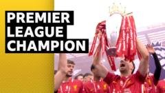 Jota lifts Premier League trophy at Anfield​​
