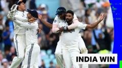 ‘India have won’ – Siraj bowls Atkinson to secure six run victory​​