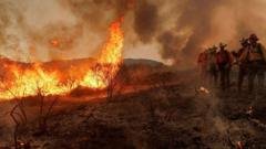 Rapidly growing fire prompts thousands of evacuations in California​​