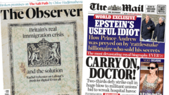 The Papers: ‘Britain’s real immigration crisis’ and ‘Carry on, doctor!’​​