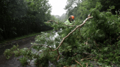 Storm Floris clear-up after power cuts and travel disruption​​
