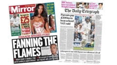The Papers: Farage ‘fanning the flames’ and England’s ‘one-armed warrior’​​