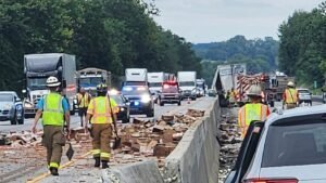 Hot dogs spill across interstate after tractor trailer crash to clog commute for steamed motorists​​
