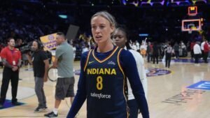 Fever’s Sophie Cunningham appears to be hit by sex toy after lamenting possibility of it happening​​