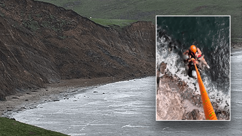 Hikers rescued by helicopter from remote beach after rising tides cut off their only way out​​