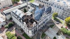 Suspect arrested after historic town hall set alight – French media​​